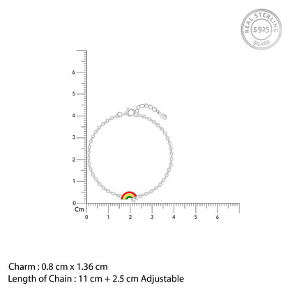 Silver Rainbow Hug Kids Bracelet (0 - 2 Years)