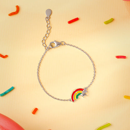 Silver Rainbow Hug Kids Bracelet (0 - 2 Years)