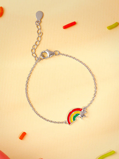 Silver Rainbow Hug Kids Bracelet (0 - 2 Years)