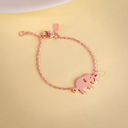 Rose Gold Jumbo Elephant Kid's Bracelet (0 - 2 Years)