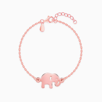 Rose Gold Naughty Elephant Kid's Bracelet (2 - 8 Years)