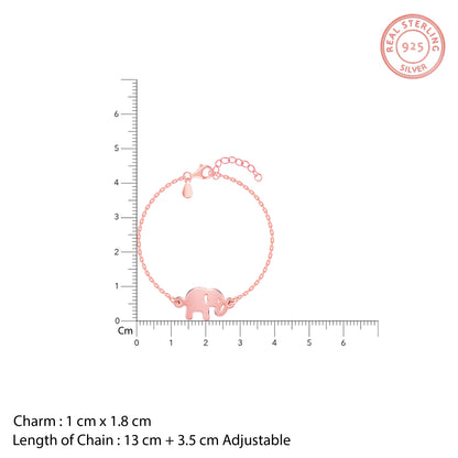 Rose Gold Naughty Elephant Kid's Bracelet (2 - 8 Years)