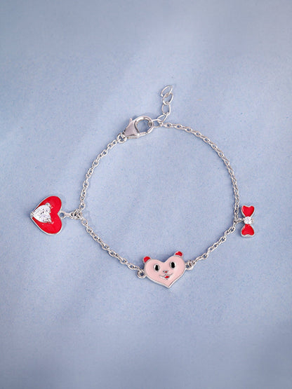 Silver Love You Boo Kids Bracelet (0-2 years)