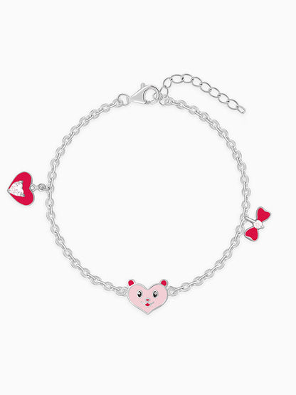 Silver Love You Boo Kids Bracelet (2 - 8 Years)