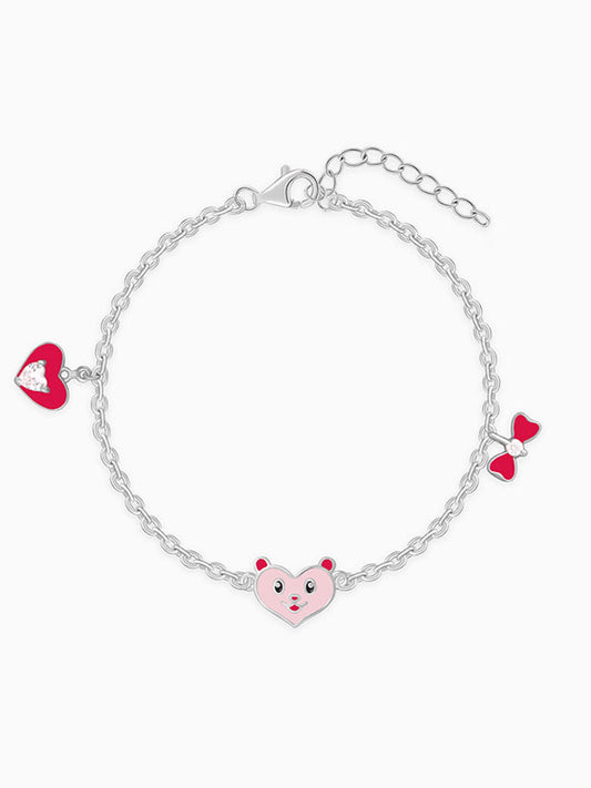 Silver Love You Boo Kids Bracelet (2 - 8 Years)