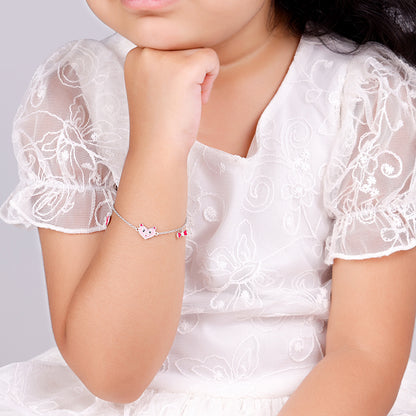 Silver Love You Boo Kids Bracelet (2 - 8 Years)