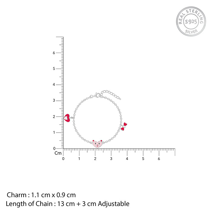 Silver Love You Boo Kids Bracelet- silver kids bracelet