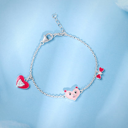 Silver Love You Boo Kids Bracelet (2 - 8 Years)