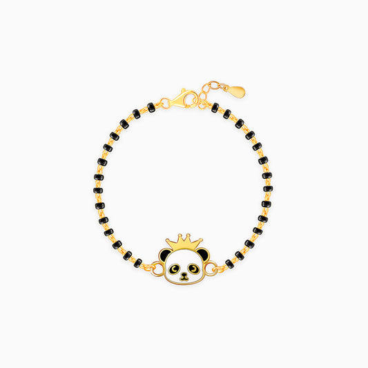 Golden Crowing Panda Bracelet Rakhi (0 - 2 Years)