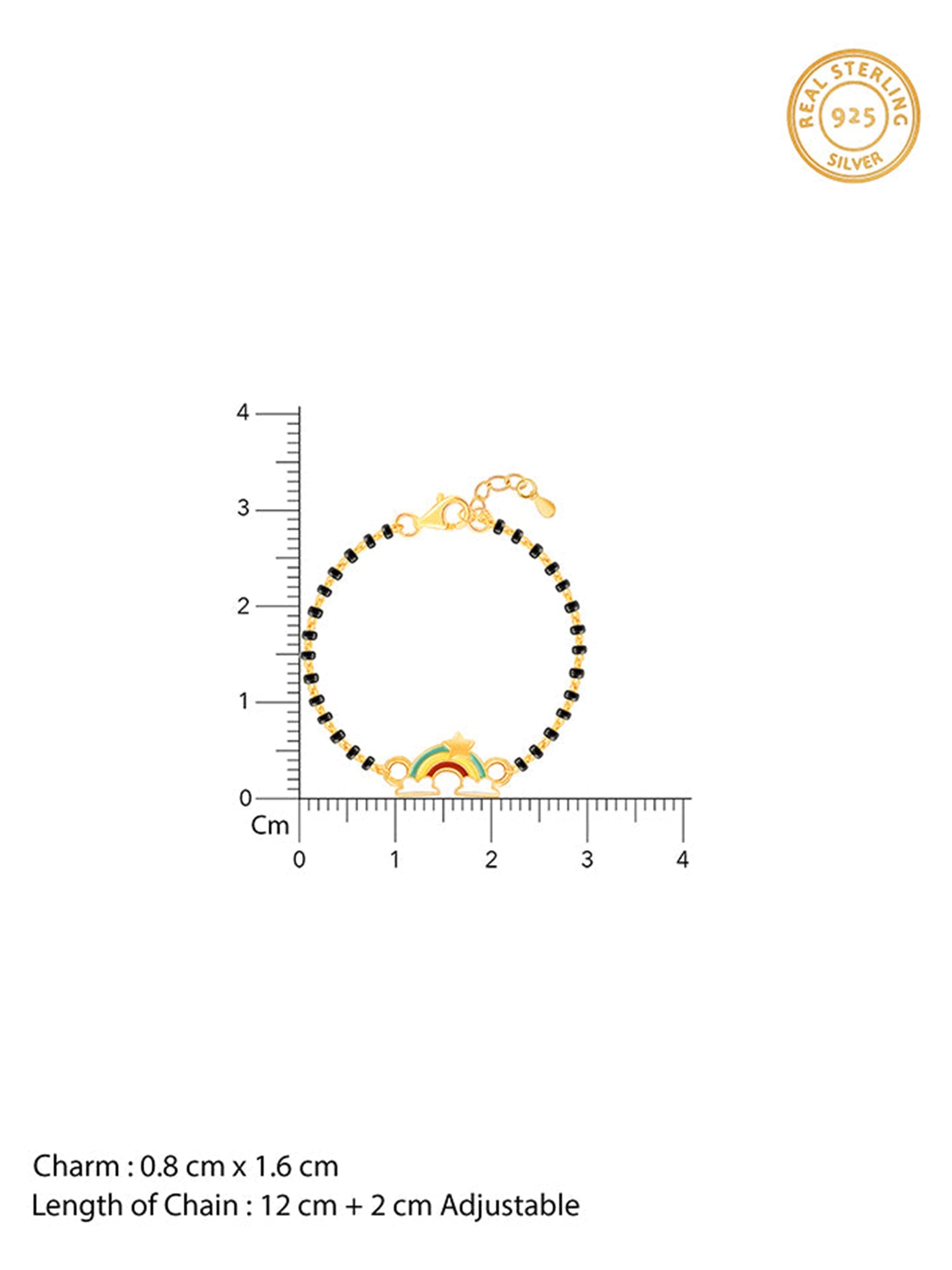 Golden Rainbow Bracelet Rakhi