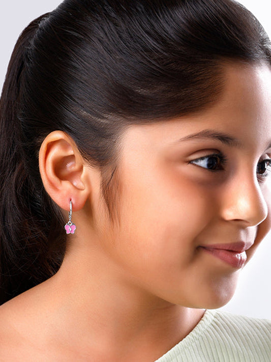 Silver Magical Butterfly Kids Earrings