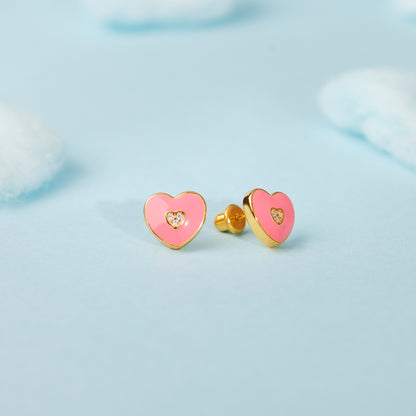 Golden Heartie Kids Studs