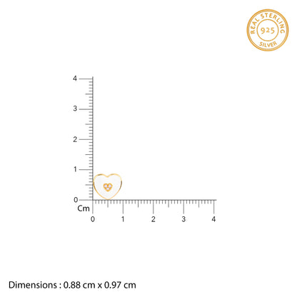 Golden Heartie Kids Studs - Gold Plated Studs For Kids