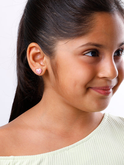 Silver Heartie Kids Studs