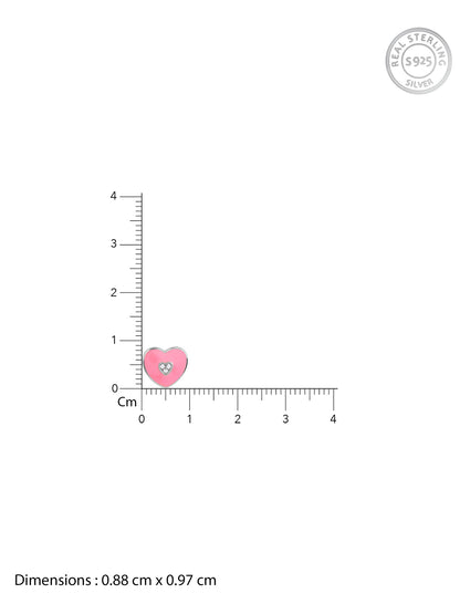 Silver Heartie Kids Studs