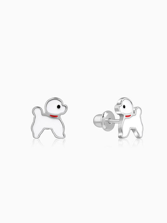 Silver Doggo Kids Pendant with Link Chain