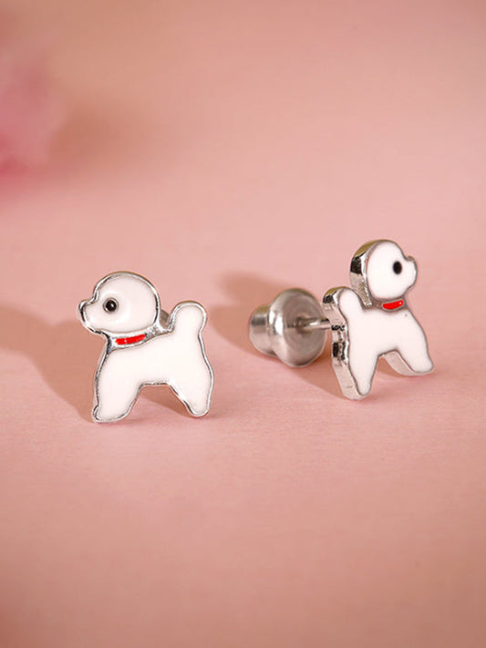Silver Doggo Kids Pendant with Link Chain