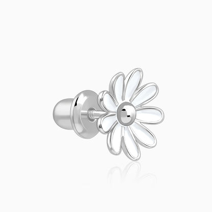 Silver Snow Daisy Kids Studs