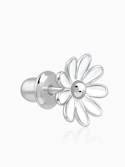 Silver Snow Daisy Kids Studs