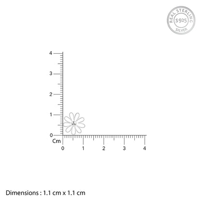 Silver Snow Daisy Kids Studs