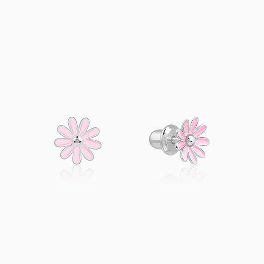 Silver Blush Daisy Kids Stud Earrings