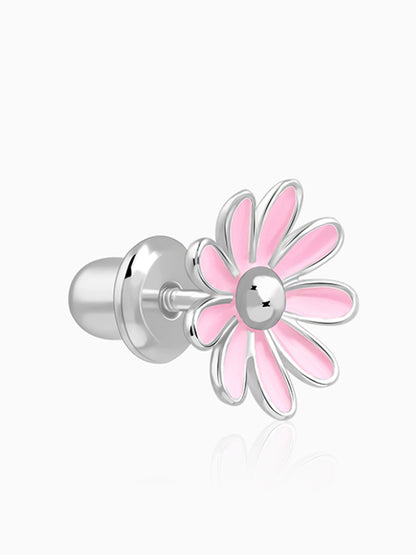 Silver Blush Daisy Kids Stud Earrings