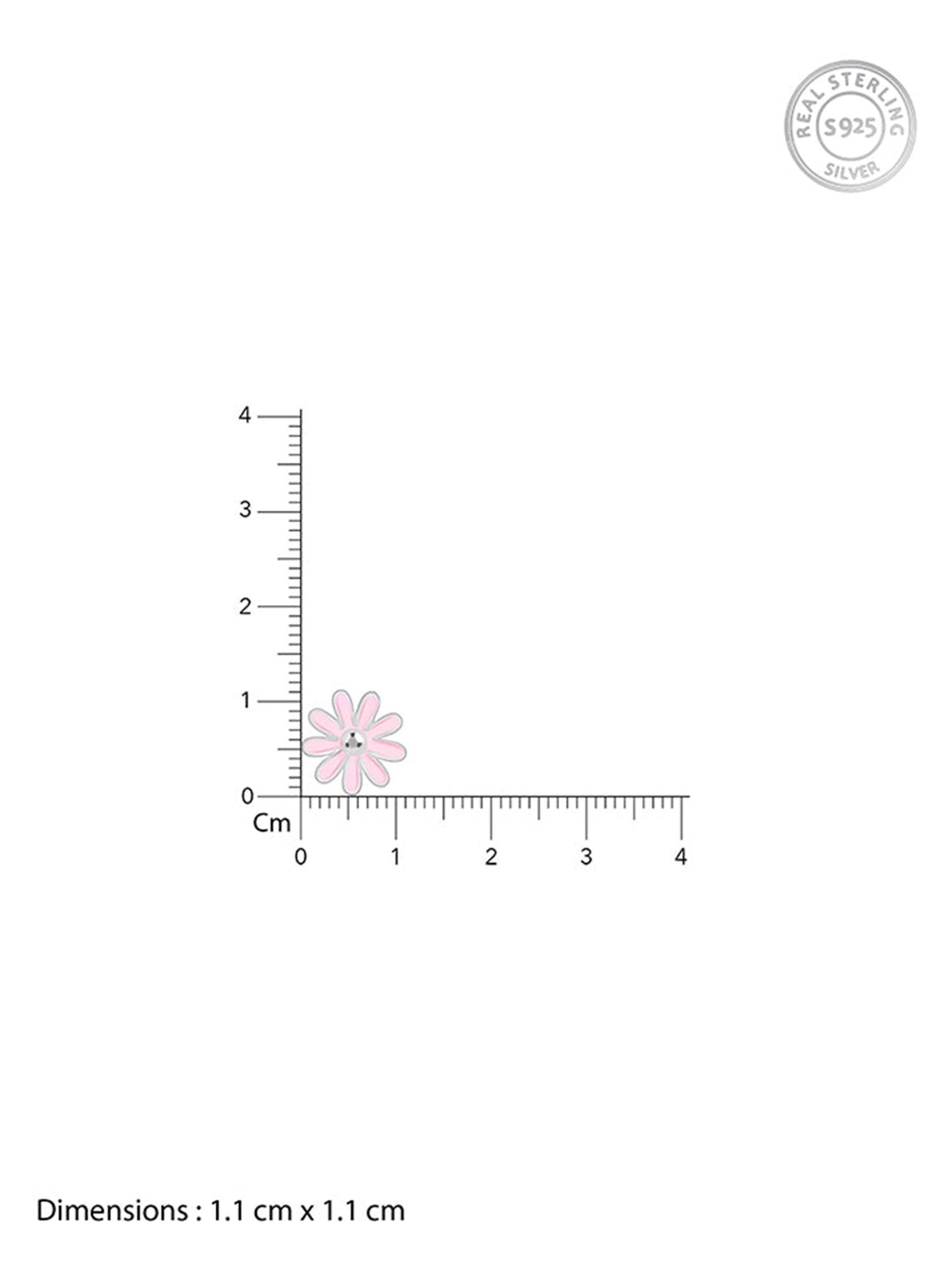 Silver Blush Daisy Kids Stud Earrings