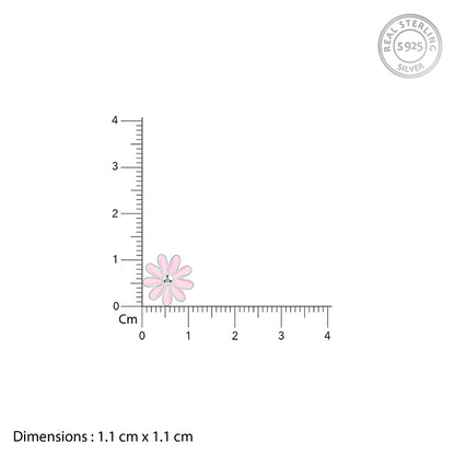 Silver Blush Daisy Kids Stud Earrings