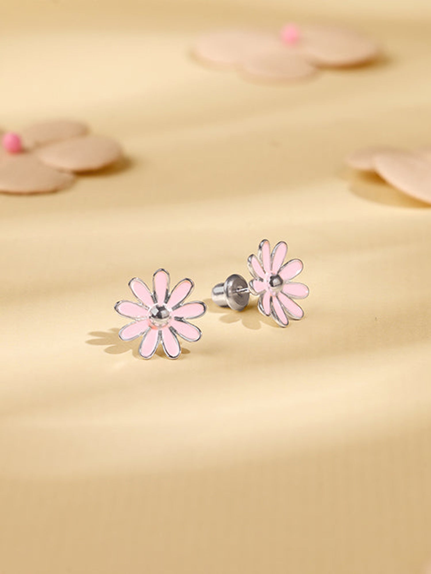 Silver Blush Daisy Kids Stud Earrings