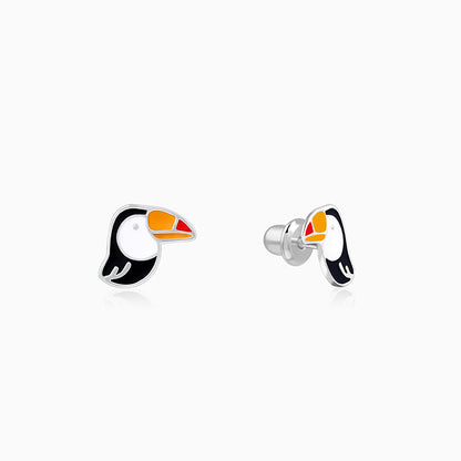 Silver Toucan Kids Stud Earrings