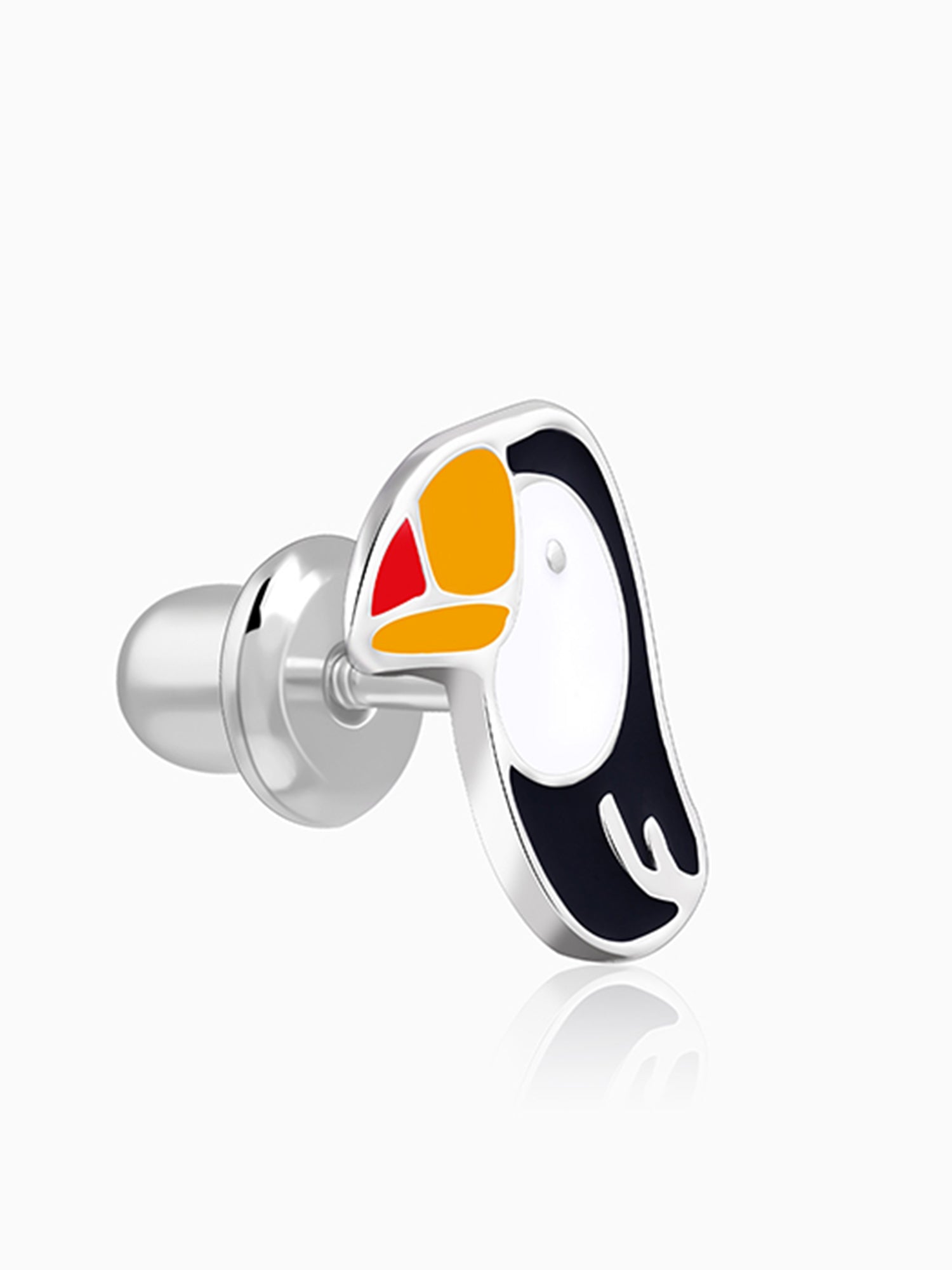Silver Toucan Kids Stud Earrings