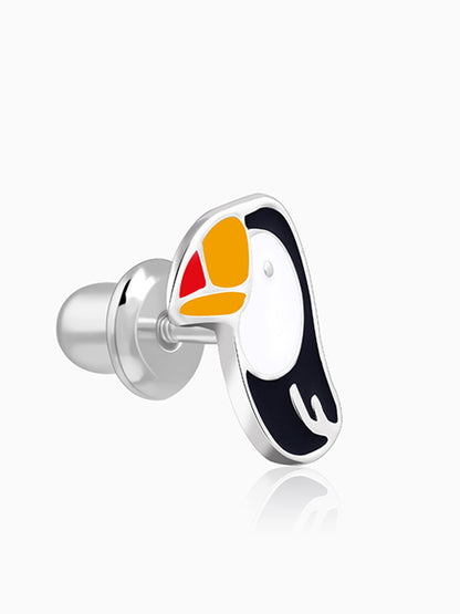 Silver Toucan Kids Stud Earrings
