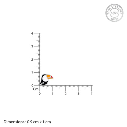 Silver Toucan Kids Stud Earrings