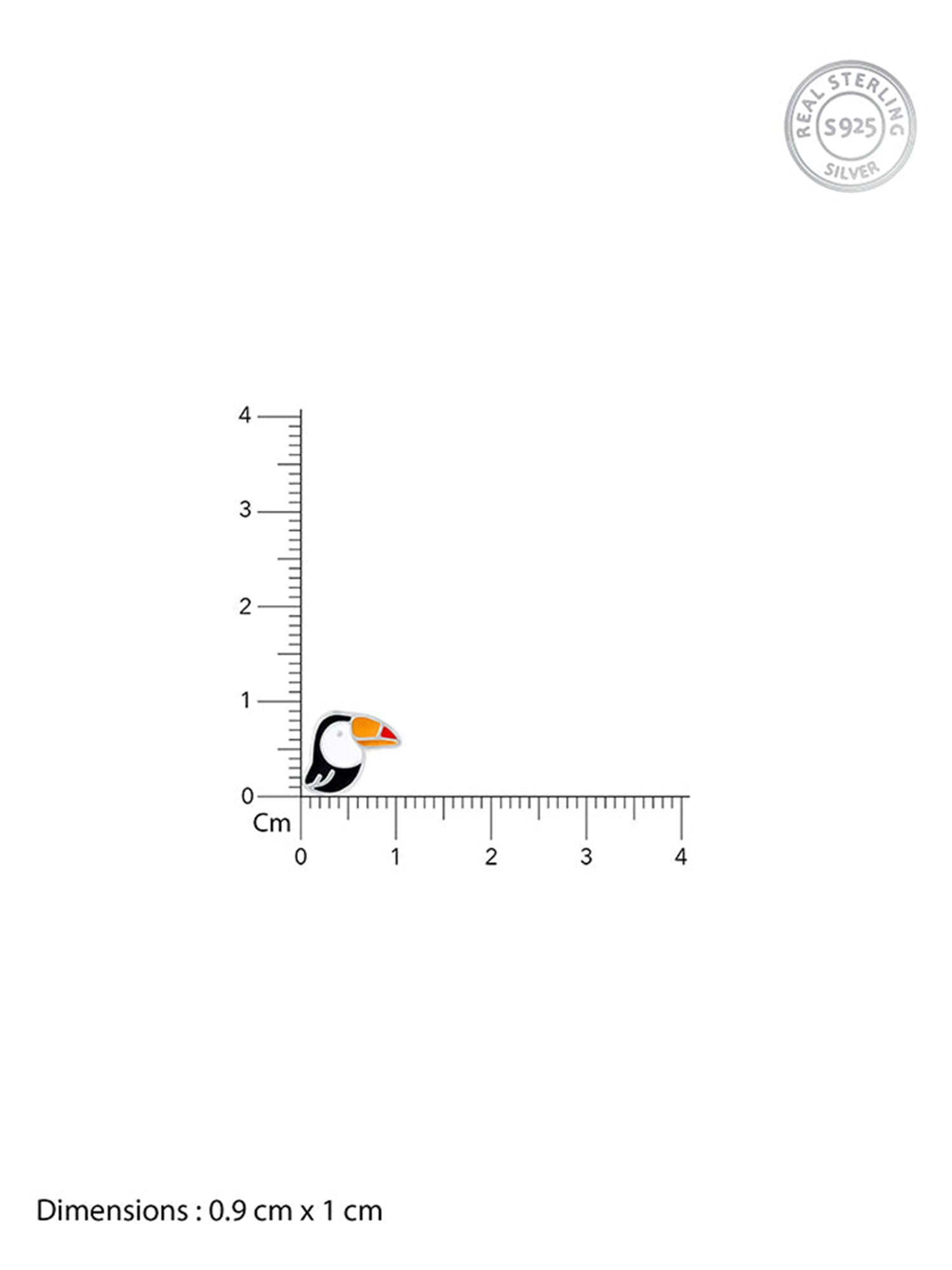 Silver Toucan Kids Stud Earrings