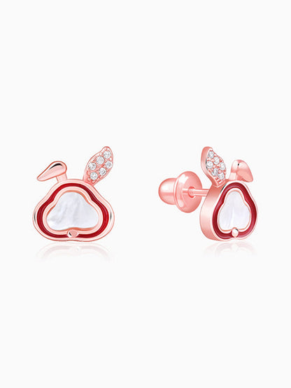 Rose Gold Bunny Kids Earrings