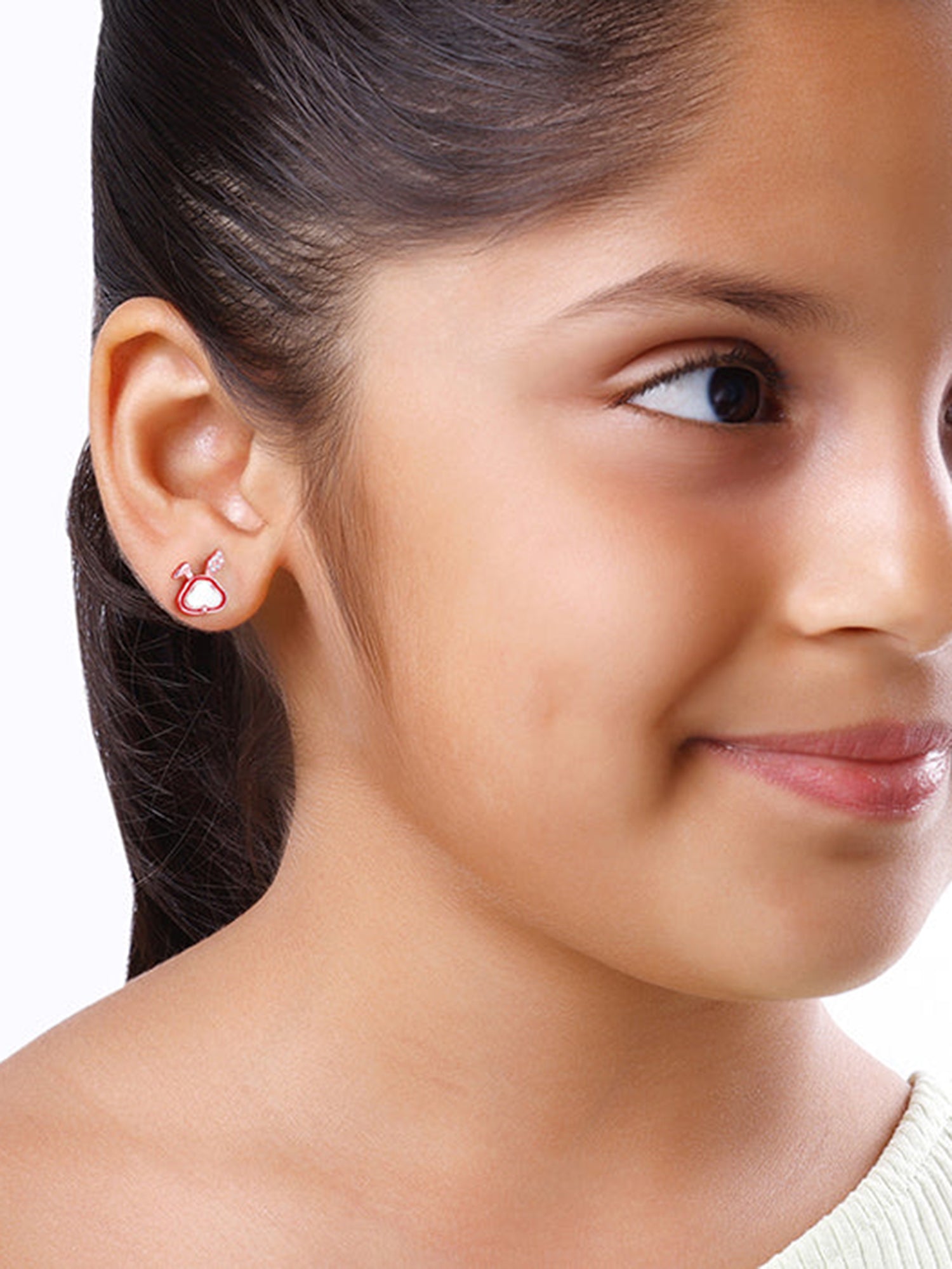 Rose Gold Bunny Kids Earrings
