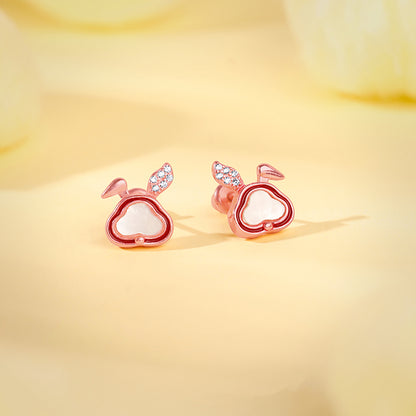 Rose Gold Bunny Kids Earrings