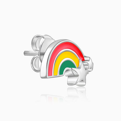 Silver Rainbow Hug Kids Studs