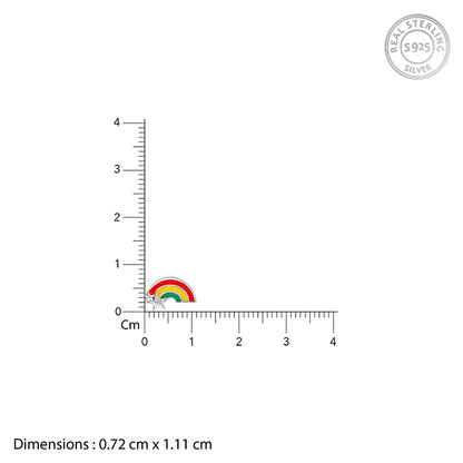 Silver Rainbow Hug Kids Studs
