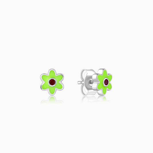 Silver Bloomie Buds Kids Earrings