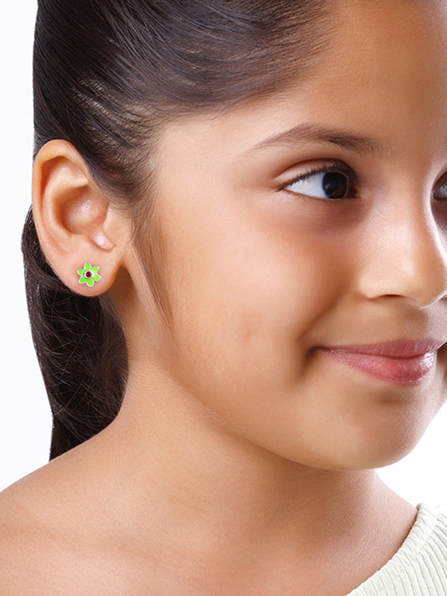 Silver Bloomie Buds Kids Earrings