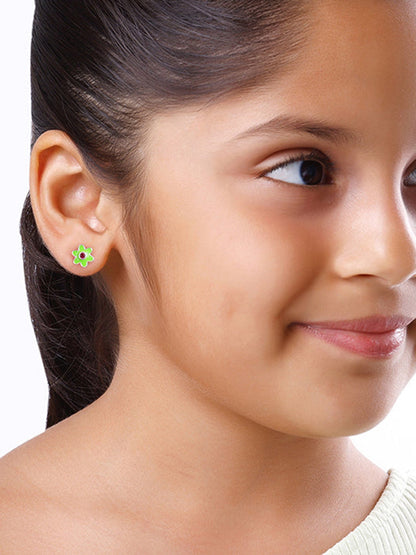 Silver Bloomie Buds Kids Earrings