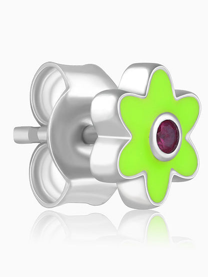 Silver Bloomie Buds Kids Earrings