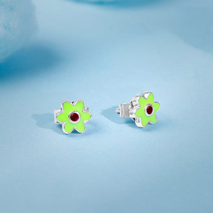 Silver Bloomie Buds Kids Earrings