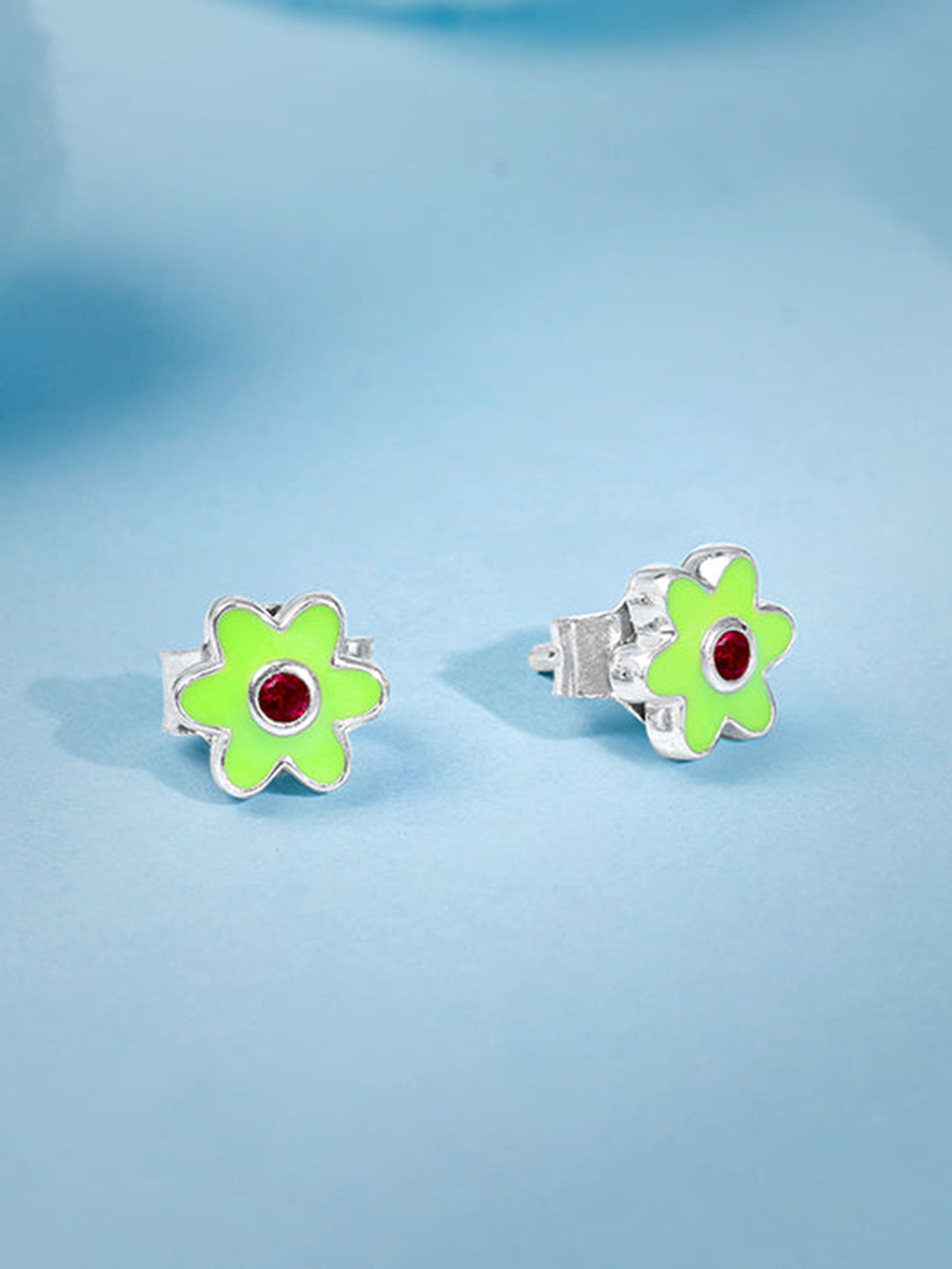 Silver Bloomie Buds Kids Earrings