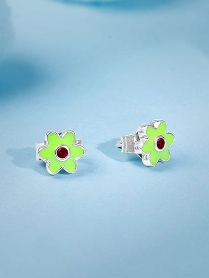 Silver Bloomie Buds Kids Earrings