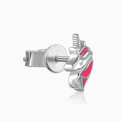 Silver Enchanting Unicorn Kids Earrings