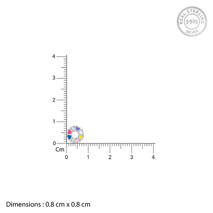 Silver Full of Hearts Kids Stud Earrings