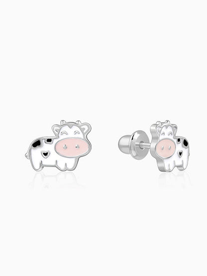 Silver Moo Kids Studs