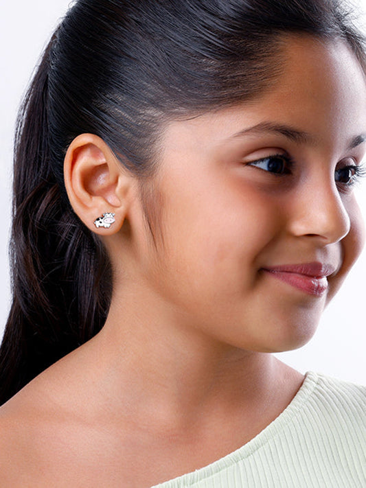 Silver Moo Kids Studs
